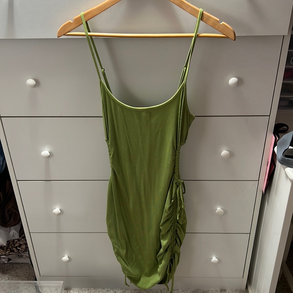 NWT KENDALL AND KYLIE GREEN MINI DRESS